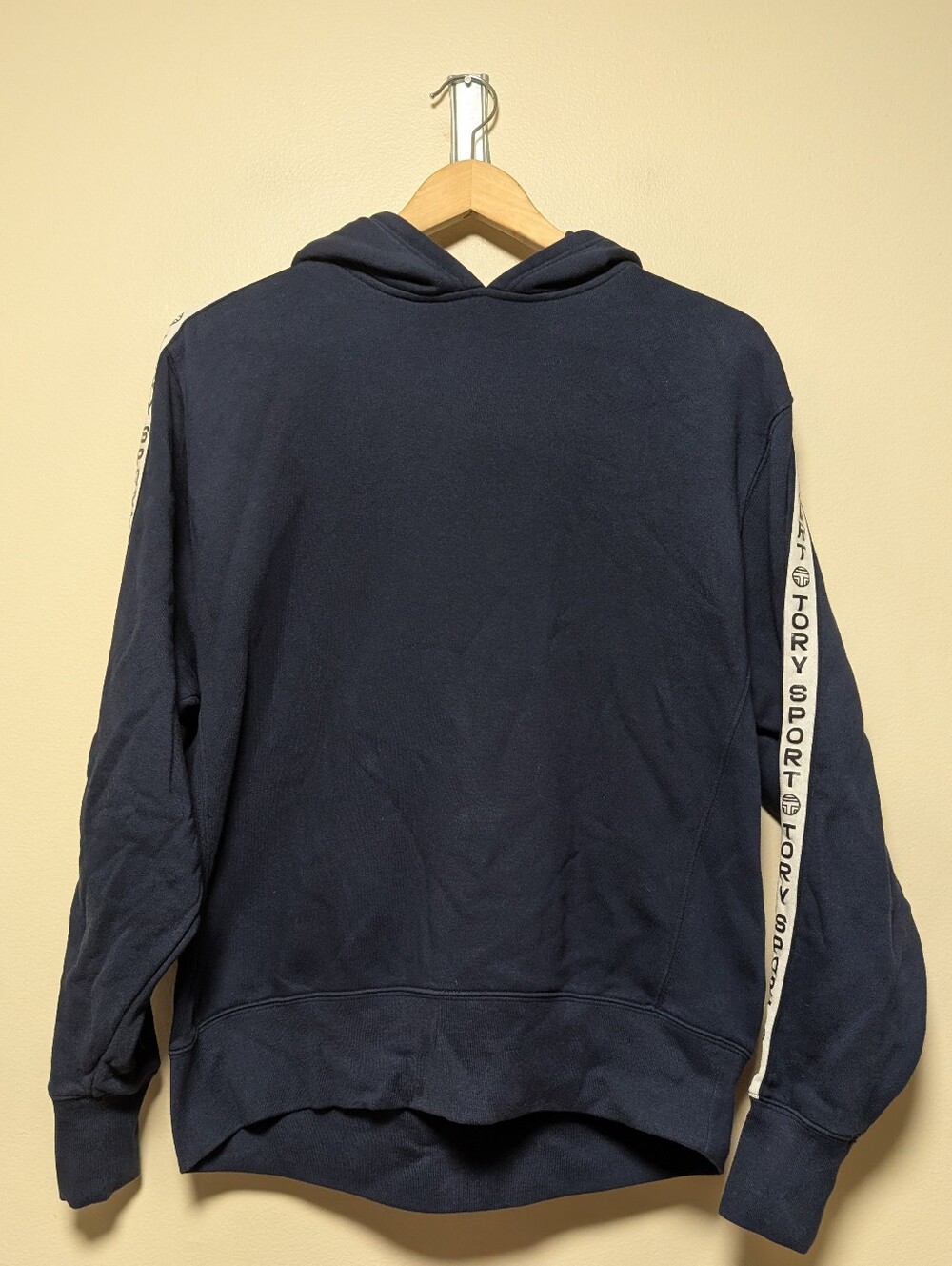 Tory Sport Tory Burch Navy Logo Tape Hoodie Sweatshirt Size S